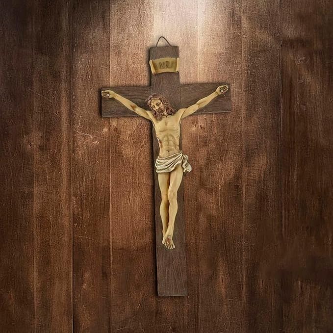 DurableDelights Jesus Crucifix Wall Cross-Catholic Wall Hanging Decoration, Perfect for Collection, Home Decor, or Gift Giving,9.65" H.
