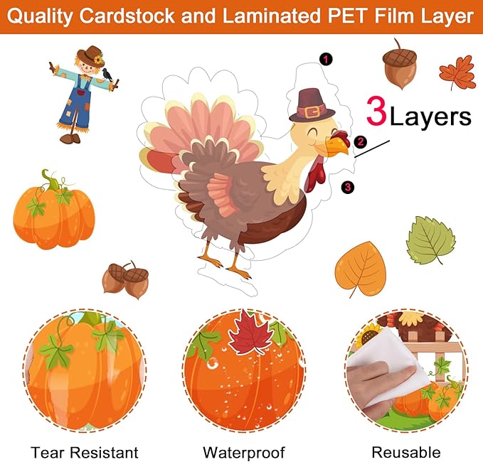 Fall Pumpkin Bulletin Board Decorations Set for Classroom Happy Fall Pumpkin Leaves Paper Cutouts Autumn Bulletin Board with Borders for Thanksgiving Theme Preschool School Classroom Door Wall Decor