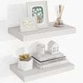 Acovy 16 Inch Floating Shelves, 16"x9.25"x1.5" Inch Deep Floating Shelves for Wall, Wooden Shelves for Bathroom, Bedroom, Living Room, Cream White Oak, 2 Pieces