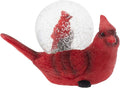 Elanze Designs Mommy Red Cardinal and Baby Magical Whimsical Tabletop Dresser Nightstand Figurine Miniature 45MM Sturdy Polyresin Glitter Water Snow Globe Decoration