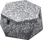 FREELOVE Concrete Ashtray with Lid & Stainless Steel Ashtrays for Cigarettes, Cement Ash Tray Smoking Holder Indoor Smokeless Outdoor Windproof Patio Home Office Cool Decor(Stone Grey, Small)