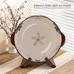 ANBOXIT Bowl Stands for Display, 6.5 Inch Plate Holder, Wooden Easel Frame Holder, Display Stand for Large Deep Platters and Dishes, 6.5" H x 8.5" W x 7.8" D (For Bowls under 5" in Depth)