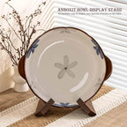 ANBOXIT Bowl Stands for Display, 6.5 Inch Plate Holder, Wooden Easel Frame Holder, Display Stand for Large Deep Platters and Dishes, 6.5" H x 9" W x 7.9" D (For Bowls under 5" in Depth)
