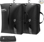 2 Pack Reusable Vacuum Bags for Travel,Waterproof Professional IP67 Zipper Reusable Vacuum Compression Bags,Space Saver Bags for Suitcases Backpack(No Pump)