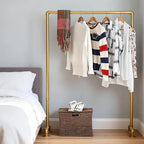 Industrial Pipe Clothing Rack 59in,Clothes Racks for Hanging Clothes,Heavy Duty Display Garment Rack