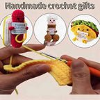 Hot Dog Crochet Gifts Cute,Funny Gag Birthday Gifts Men Women Emotional Positive Coffee Potato Hotdog Gift Plush Toy for Mom dad Christmas Friend Coworker Sister