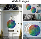 Wall Picture, with Rainbow Triangle Printed Circular Iron Hanging Picture,Wall Art Decor,Home for Bedroom Living Room Bathroom Decor,Iron Painting 11.8X11.8 in