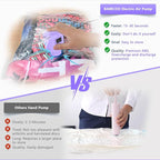 Electric Pump for Vacuum Storage Bags, Travel Vacuum Pump for Various Vacuum Seal Bags Portable Vacpack Air Pump for Compression Clothing Blanket Luggage Purple (Storage Bag Not Included)