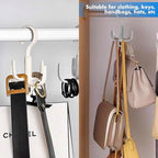 4Pcs Belt Hanger, Tie Hanger, Belt Organizer for Closet, 360°Rotating Portable, Space Saving Closet Organizers, Storage for Bra, Tank Top, Scarf, Purse,Kitchenware, Bath Products (Gray)
