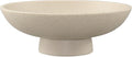 LIN CHUAN Modern Resin Pedestal Bowl – Large Fruit Bowl for Kitchen Counter, Catch All Bowl for Entryway Table, Stylish Key Bowl & Dining Centerpiece, Beige