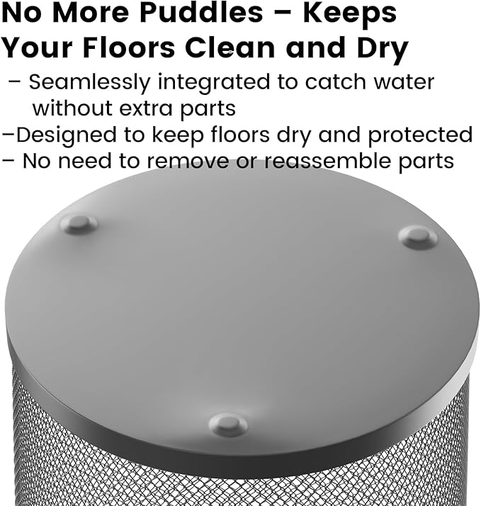 19.5" H Mesh Umbrella Stand - Ventilated Mesh Umbrella Holder for Entryway - Extra Capacity Storage for Umbrellas Canes & More - Freestanding Indoor Organizer 10.4" L x 10.4" W x 19.5" H - 2P Black