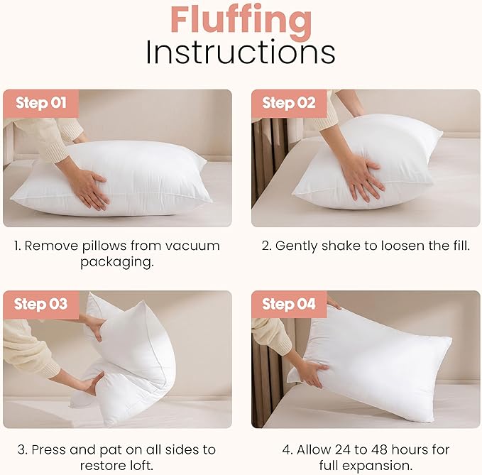 Utopia Bedding 12x20 Pillow Inserts, Set of 2, White – Indoor Decorative Throw Pillows for Bed, Sofa & Couch – Soft, Supportive & Fluffy Cushion Inserts