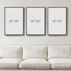 Large Framed Botanical Wall Art for Living Room, 3 Piece Neutral Plant Canvas Painting Prints Artwork for Farmhouse Walls, Vintage Floral Pictures for Bedroom Kitchen Hallway Wall Decor, 20x30 Inch