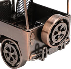 Alomejor Handcrafted Iron Car Figurine, Antique Vintage Metal Vehicle Model Home Decor with Exquisite Metal Craftsmanship, for Living Room TV Cabinet Wine Cooler Display (Red Bronze)