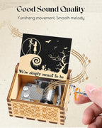 Swooflia Anime Wooden Music Box for Women - Hand Crank Engraved Musical Box Vintage Mechanism Personalized Gifts for Mom Aunt Daughter Niece Granddaughter Grandma Friend Jesus On Birthday