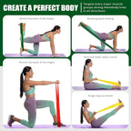HPYGN 3 Levels Non-Latex Exercise Bands for Physical Therapy & Yoga, Professional Resistance Bands Set for Working Out, Strength Training, Pilates & Rehab, TPE Elastic Stretch Bands for Seniors, Women