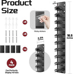Hat Organizer Hold up to 10 Hats, Hat Rack for Wall with Strong Adhesive, Hat Organizer for Baseball Caps Display for Door Closet, Hat Hanger Holder Storage Multilayer Two Mounting Option(White)