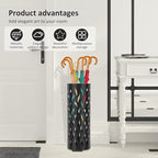 Umbrella Stand - Metal Organizer Standing,15x15x42cm Umbrella Stand Rack Bin | for Indoor Living Room Entryway Hallway Balcony Office Hotel Reception Lounge Restaurant