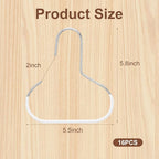 16 Pack Scarf Hangers,Metal Belt Hat Ring Hanger Non-Slip Scarf Storage Organizer with Grip Coating for Hanging Scarves Belts Hats Purses Tank Tops