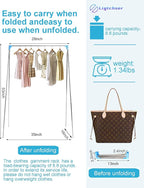 Ligtchser Portable Travel Garment Rack,Folding Clothes Rack for Dance,Travel,Camping, Drying,RV, Indoor,Outdoor. A Collapsible Mini Clothing Rack.