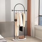 Freestanding Coat Rack with Marble Base Heavy Duty Clothes Rack Stand for Entryway, Bedroom, Living Room, Boutiques-67''H