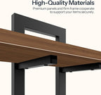 HOOBRO Floating Shelves, 15 Inch Wall Shelf Set of 3, Wall Mounted Storage Shelves 2-Tier, Hanging Bathroom Shelves, for Living Room, Bedroom, Bathroom, Kitchen, Walnut and Black BH32BJP301