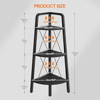 HOOBRO Corner Shelf, 3-Tier Corner Shelf Stand, 40" Tall Ladder Bookshelf, Industrial Corner Display Shelf Plant Stand for Living Room, Kitchen, Home Office, Black BB143CJ01