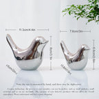Notakia Silver Birds Statues Home Decor Modern Style Decorative Ornaments for Silver Table Decor Living Room, Bedroom, Office Desktop