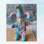 Maxyoung 8 Inch Porcelain Clown Doll Vintage Dolls Figurine, Collectible Figure, Hand Painted Toy, Christmas Halloween Birthday Gift, Movable Joints
