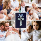 KOMI Baby Wall Cross Catholic Baptism Gifts for Boys Praying Boy Cross for Baptism First Holy Communion Christening Cross Decor