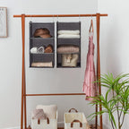 GRANNY SAYS 6-Shelf Hanging Organizer for Closet, Separable to 2 Pack 3-Shelf Hanging Shelves, Hanging Organizer for Bedroom, Ash Gray
