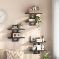 HOOBRO Floating Shelves, 15 Inch Wall Shelf Set of 3, Wall Mounted Storage Shelves 2-Tier, Hanging Bathroom Shelves, for Living Room, Bedroom, Bathroom, Kitchen, Black BK32BJP301