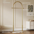 Gold Clothing Rack for small spaces,Modern Clothes Rack with Marble Base,Small Garment Racks for Hanging Clothes, Heavy-duty Coat Rack Freestanding for Bedroom,Entryway,Boutiques (gold)