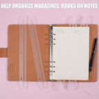 60 Pcs 3 Hole Punched Magazine Holders for Binders 11.6 in Plastic Magazine Organizer 3 Ring Binder Insert Strips Clear Magazine Collector for File Book Craft Paper