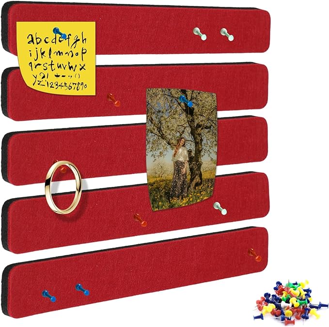 Bulletin Board Cork Board Cork Boards for Walls Cork Board for Office Pin Board Bulletin Boards for Walls (red)