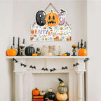 1PCS Halloween Decoration Wooden Wall Sign, Boo Hanging Sign for Front, Happy Halloween Welcome Sign, Wall Decor for Room Party Indoor Home Decor, Party Decor Supplies