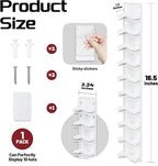 Hat Organizer Hold up to 10 Hats, Hat Rack for Wall with Strong Adhesive, Hat Organizer for Baseball Caps Display for Door Closet, Hat Hanger Holder Storage Multilayer Two Mounting Option(White)