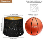Black Lampshades Set of 2, Drum Lamp Shades with Sky Stars Design, 11.6" x 12.6" x 9.8" Inches Medium Lampshades for Table Lamp, Floor Lamp, Pendant Light, Harp Holders Included, Easy Assembly
