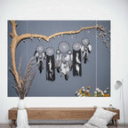 5 Pack Bohemian Ornaments,Dreamcatcher Gift Boho Native American Decor, Handmade Dreamcatcher for Girls, Boys, Adults, Kids Room,Witchy Gifts (Black)