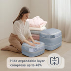 DIMJ Compression Storage Bags 8 Pack - Blanket Storage Bags with Window Zipper, Ultra Space Saving Self Compression Organizer for Puffer Jacket, Bedding, Lightweight Comforter Duvet, Sweater, Sheet