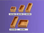 YBM HOME Bamboo Drawer Organizer Storage Box for Kitchen Drawer, Junk Drawer, Office, Bedroom, Children Room, Craft, Sewing, and Bathroom, 2 Pack 3x9x2 inch