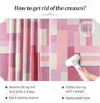FlyDOIT Modern Geometric Patchwork Area Rug, 8x10 Pink Large Rugs for Living Room, Rockwood Collection Indoor Rugs for Bedroom, Throw Carpet Floor Decor for Entryway Dining Room Office Nursery