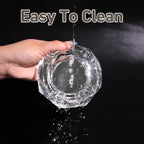 Coomin Crystal Glass Ashtray, Sparkly Cigar Cigarettes Ash Tray, Ashtrays for Smokers Indoor Office Home Desktop Tabletop, Gifts for Men, Silver