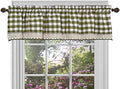 Sweet Home Collection Kitchen Window Curtain Panel Treatment Valance, 14" x 58", Sage