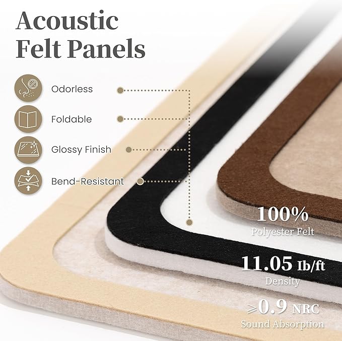 Bulletin Board, 48 x 36 inches Decorative Felt Board Foldable Photo Board Pin Boards, Cork Board Alternative for Walls, Office, Home, Classroom with Pushpins ＆ Small Storage Bag, Black