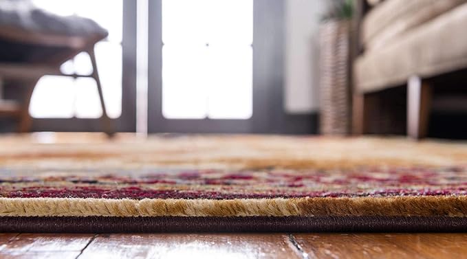 Unique Loom Barista Collection Area Rug - Arusha (5' 1" x 8' Rectangle, Beige/ Black)
