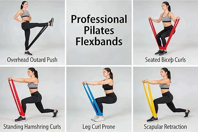 Resistance Band Fitness Set, Multi-Functional Home Workout Bands, Exercise Equipment for Strength Training, Yoga & Pilates, Unisex