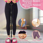 Upgraded Pedal Resistance Band with Handle - Fashion Puller Exercise Tool, Thickened Built-in Latex Tube Pedal Resistance Device & Soft Nitrile Rubber Anti-Slip Footrest for The Core/Arms