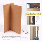 Cork Bulletin Board 17"x8" - 1/2" Thick Cork Board Tiles Frameless Cork Tiles, Self-Adhesive Corkboards Wall Decor with Two Box Bonus Pushpins for Office, School and Home (10pack)