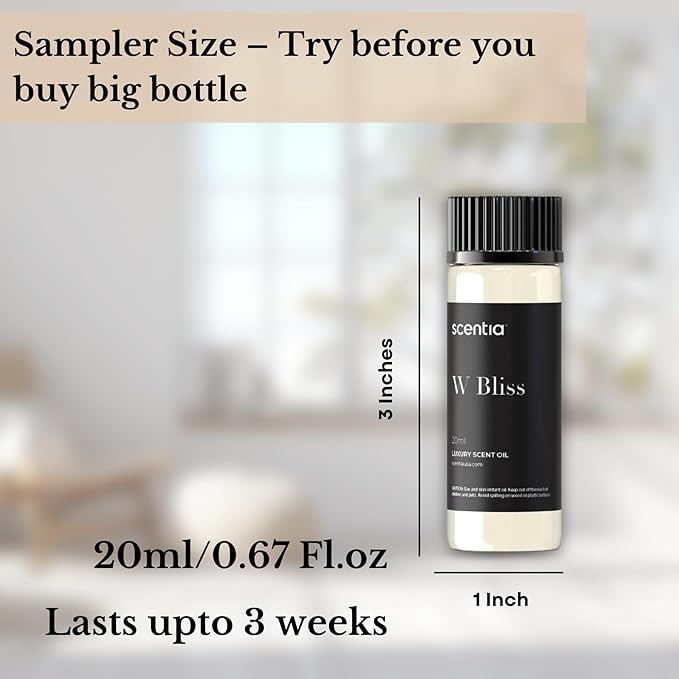 Scentia W Bliss Hotel Diffuser Oil Inspired by W Signature Hotel - 20 mL 0.67 fl oz - Aromatherapy Oil for Diffusers, Candle Making & DIY Crafts - Thanksgiving & Holiday Gift